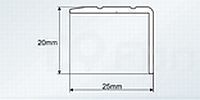 Schodový profil buk folie 20 mm/270 cm
