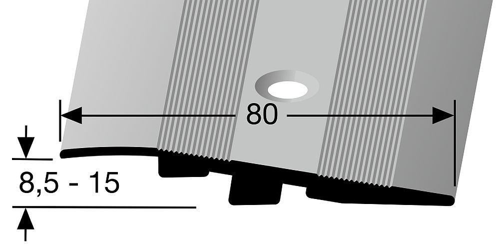 Küberit 268 zátěžový nájezdový profil (317 268 0045) 80 x 11 mm - zátěž do 2 t