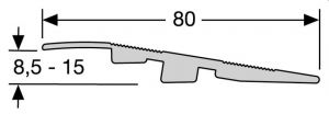 Küberit 268 zátěžový nájezdový profil (317 268 0025) 80 x 11 mm - zátěž do 2 t